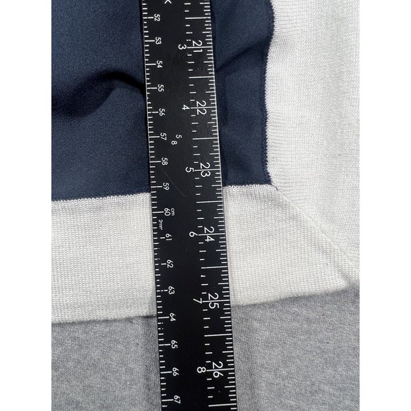 346”Brooks Brothers Navy White Crewneck Thin Sweater size medium womens - Picture 6 of 8